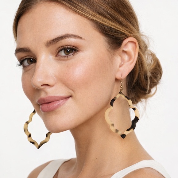 Jewelry - Vintage Boho Tortoiseshell Moroccan Drop Earrings Y2K